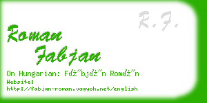 roman fabjan business card